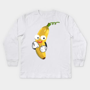 Happy Banana Tshirt Kids Long Sleeve T-Shirt